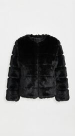 Chaqueta corta de pelo sintético a capas para mujer - vista 21