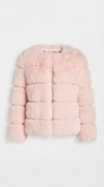 Chaqueta corta de pelo sintético a capas para mujer - vista 16