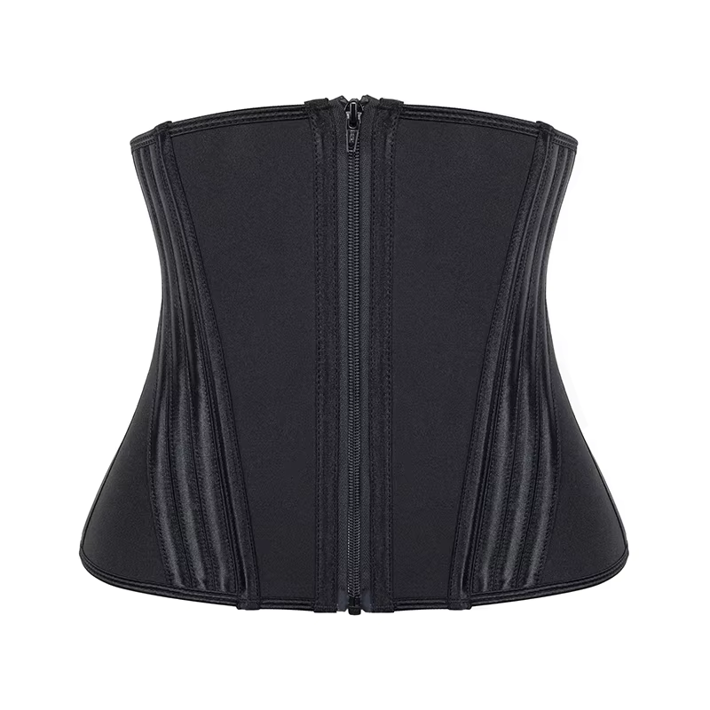 Front view of 15 steel bone waist cincher corset
