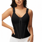 Side profile of 17 steel bone waist trainer vest