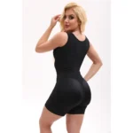 Open bust detail of full body zipper shapewear bodysuit